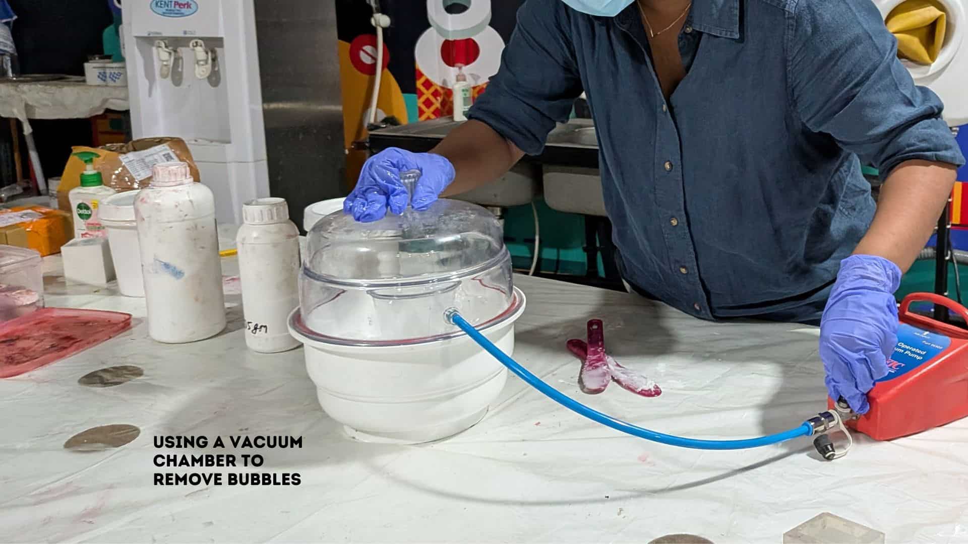 Mixing silicone